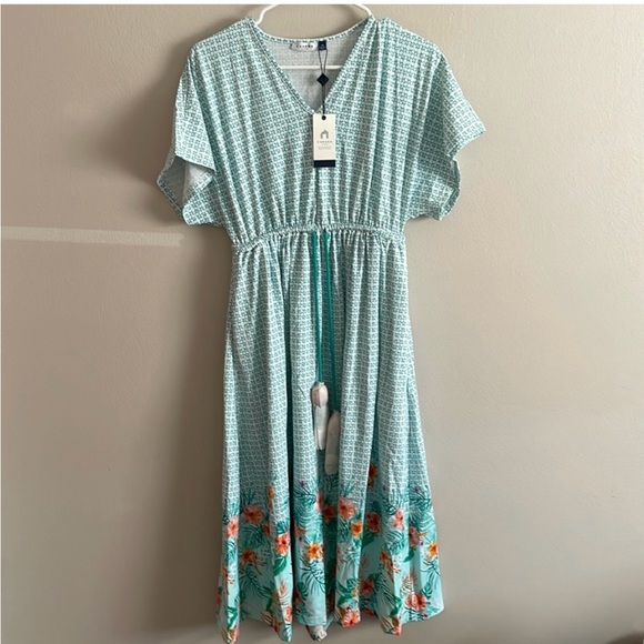 Cabana Life Cayman Cover Luxe Tie waist Midi Dress - Picture 4 of 16